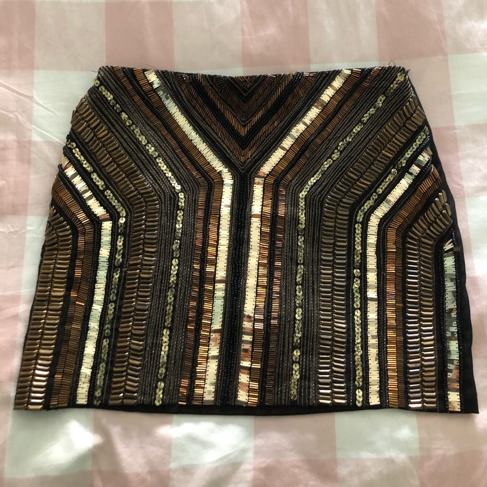 Sequined mini skirt
